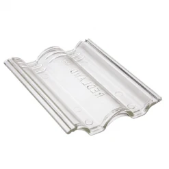 BMI Monier Tuiles Tuile En Verre Grand Moule à Fort Galbe - Plein Ciel - Translucide - 42 X 33 Cm