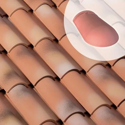 Monier Tuiles Arêtier D'about 1/2 Ronde De 50 - AK197 1 Monier Tuiles Arêtier D'about 1/2 Ronde De 50 - AK197