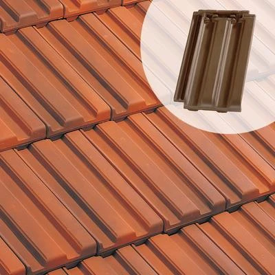 Tuiles Tuile Terre Cuite PV 13 Huguenot à Double Emboîtement EDILIANS - Flammé Rustique 1 Tuiles Tuile Terre Cuite PV 13 Huguenot à Double Emboîtement EDILIANS - Flammé Rustique