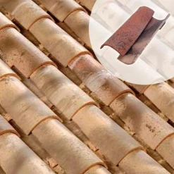 Tuiles Tuile Canal Languedocienne 50 De Couvert, Dessus TERREAL - Castelviel