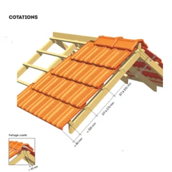 Edilians Tuiles Tuile Marseille Poudenx à Emboîtement Grand Moule Faiblement Galbée Rouge -Tuile sSoldes Magasin cotation 1