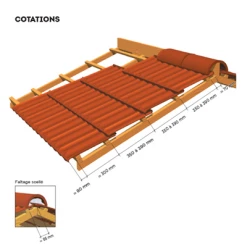 Tuiles Tuile Delta 10 Grand Moule Faiblement Galbée à Relief, à Emboîtement Edilians - Rouge Nuance 9 Tuiles Tuile Delta 10 Grand Moule Faiblement Galbée à Relief, à Emboîtement Edilians - Rouge Nuance -Tuile sSoldes Magasin cotation 4