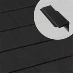 BMI Monier Tuiles Demi-tuile De Rive Universelle Droite En Béton - Innotech - Graphite - 42 X 14.5 Cm