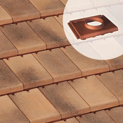 Monier Tuiles Double Tuile à Douille Regence - Diam. 150 1 Monier Tuiles Double Tuile à Douille Regence - Diam. 150