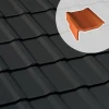 BMI Monier Tuiles Tuile De Rive Universelle Gauche En Béton - Perspective - Noire - 42 X 33.2 X 14.5 Cm