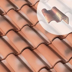 Monier Tuiles Rive à Rabat Droite Romane - RE032