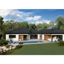 BMI Monier Tuiles Tuile Béton Grand Moule à Aspect Plat - Innotech - Graphite - 42 X 33 Cm -Tuile sSoldes Magasin sans titre 1 2