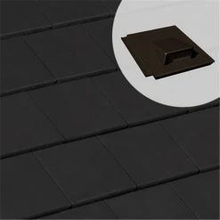 BMI Monier Tuiles Tuile Chatière En Béton - Innotech - Graphite - 42 X 33 Cm