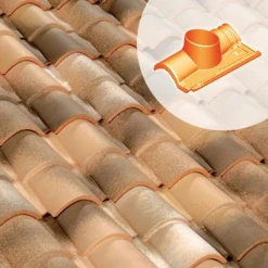 Terreal Tuiles Tuile à Douille Romane Azur - Diam. 150 Mm