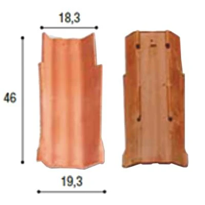 Biobric Tuiles Tuile Canal Terre Cuite Multi'fix Tegula 46 - Rouge 2 Biobric Tuiles Tuile Canal Terre Cuite Multi'fix Tegula 46 - Rouge – Image 2